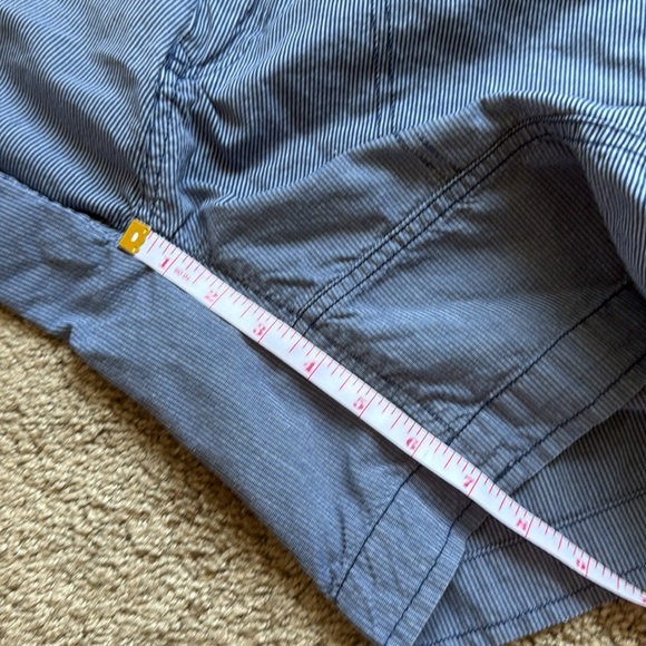Y2K Vintage Diesel Blue Striped Cargo Drawstring Jorts - Picture 9 of 9